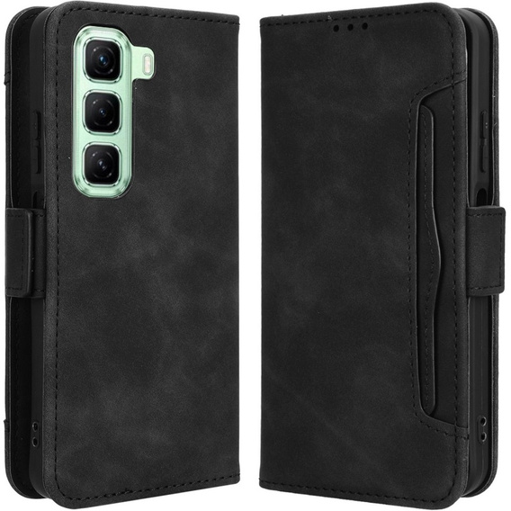 Etui z klapką do Infinix Hot 50 4G, Card Slot, czarne