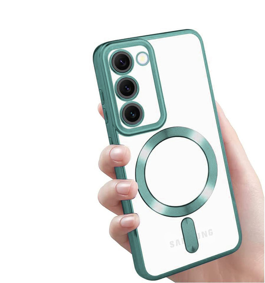 Etui do Samsung Galaxy S23 Plus, Electro MagSafe, zielone + Szkło na ekran