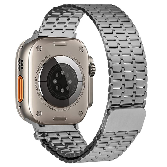 Stalowa Bransoleta do Apple Watch 1/2/3/4/5/6/7/8/9/10/11/SE Ultra 1/2/3 42/44/45/46/49mm, Szara