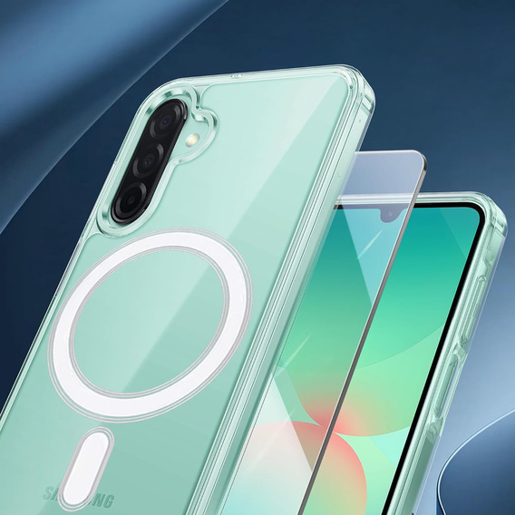 Etui do Samsung Galaxy A26, Dropproof MagSafe, przezroczyste + Szkło hartowane 9H