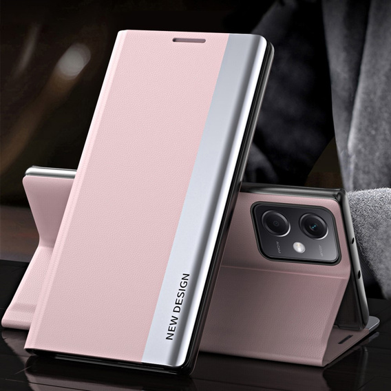 Etui z klapką do Xiaomi Poco X5 Pro 5G / Redmi Note 12 Pro, Side Magnetic, różowe