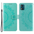 Etui z klapką do Motorola Moto E13, Mandala, zielone