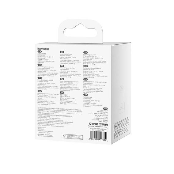 Magnetyczna ładowarka indukcyjna Baseus Simple Mini 3 15 W – Srebrna