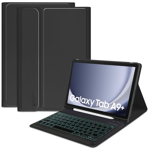 Etui z klawiaturą Tech-Protect do Galaxy Tab A9+ Plus 11.0 X210/X215/X216, SC Pen, Czarne