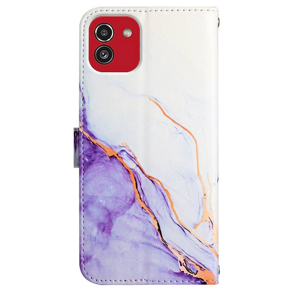 Etui Wallet do Samsung Galaxy A03, Marble Purple