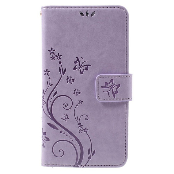 Etui z klapką do Samsung Galaxy J5 2016, Butterfly, fioletowe
