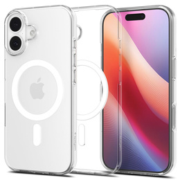 Etui Spigen do iPhone 17, Liquid Crystal Mag MagSafe, Clear/White