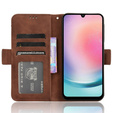 Etui z klapką do Samsung Galaxy M55 5G, Card Slot, brązowe