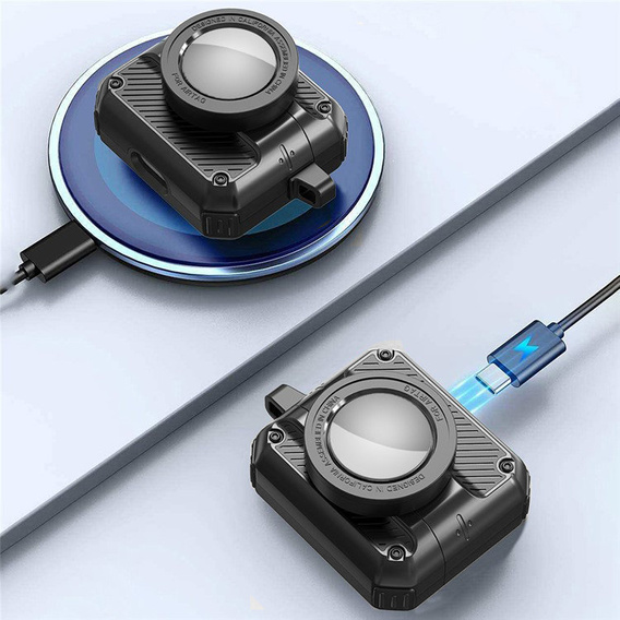 Etui z miejscem na AirTag 2 / 1 do Apple AirPods Pro 2, Protective Case, Czarne