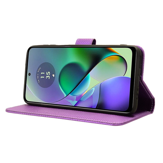 Etui z klapką do Motorola Moto G54 5G, Smart Magnet, fioletowe