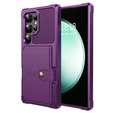 Etui do Samsung Galaxy S24 Ultra, Card Holder Kickstand, fioletowe