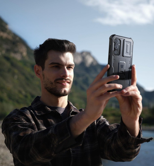 Etui pancerne do Samsung Galaxy A55, Dexnor Full Body (Two Frames), czarne