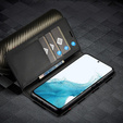 Etui z klapką do Samsung Galaxy A36 5G, Carbon LC.IMEEKE, czarne
