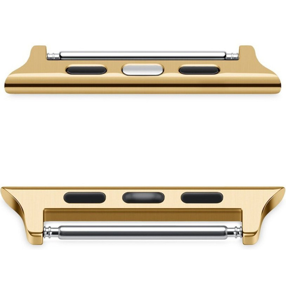 Zapięcie ze stali nierdzewnej do zegarka Apple Watch 1/2/3/4/5/6/7/8/9/10/11/SE Ultra 1/2/3 42/44/45/46/49mm, Gold