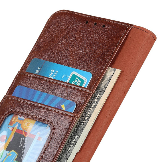 Skórzane Etui Wallet do Xiaomi Redmi 8 - Brown