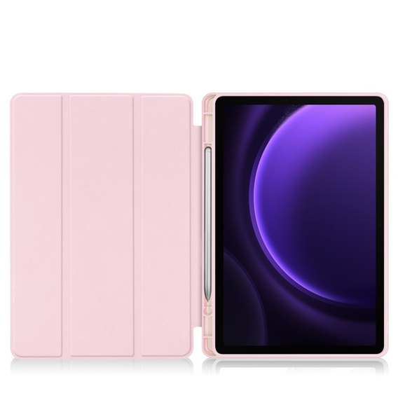 Etui do Samsung Galaxy Tab S9 FE, Smartcase z miejscem na rysik, różowe