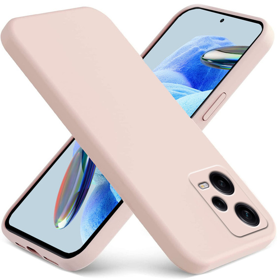 Zestaw Etui do Xiaomi Redmi Note 12 Pro+ 5G, Silicone Lite, różowe + Szkło
