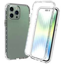 Etui do iPhone 14 Pro, Shockproof, z folią, przezroczyste