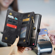 Etui CASEME do Samsung Galaxy A56 5G, Retro Leather Wallet, z paskiem, czarne