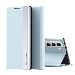 Etui z klapką do Samsung Galaxy S22 5G, Side Magnetic, jasnoniebieskie