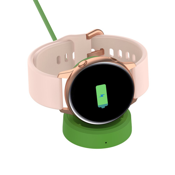 Ładowarka, Stacja dokująca do Samsung Galaxy Watch 3/4/5/6/7/Pro/Ultra/Active, Zielona