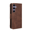 Etui z klapką do Samsung Galaxy S25 FE, Card Slot, brązowe