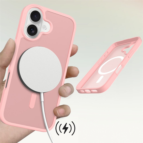 Etui do iPhone 17, Matt Case, do MagSafe, matowe różowe