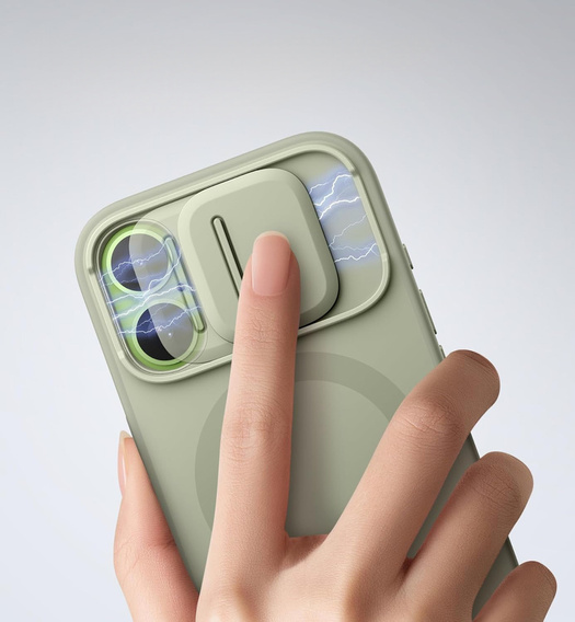 Etui do iPhone 17, Suritch Shockproof, do MagSafe – zielone