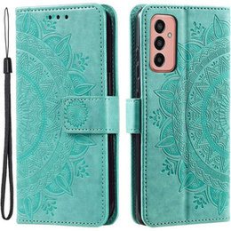 Etui z klapką do Samsung Galaxy A14 4G/5G, Mandala, zielone