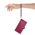 Etui z klapką do Oppo Reno 13F 5G, Wallet Zipper Pocket, czerwone