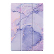 Etui do Samsung Galaxy Tab S11 Ultra, Smartcase Hybrid, z miejscem na rysik, Marble fioletowe