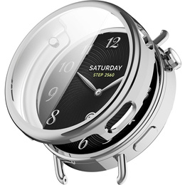 2w1 Etui z Osłoną na ekran do Xiaomi Watch S4 41mm, srebrne