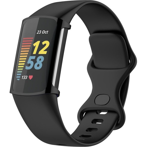 2w1 Etui z Osłoną na ekran do Fitbit Charge 5, Czarny