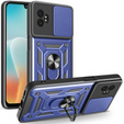 Etui z podstawką i przesłoną aparatu do Samsung Galaxy Xcover 7 Pro – granatowe, pancerne, z ochroną kamery