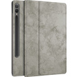 Etui do Samsung Galaxy Tab S9+ z miejscem na rysik, Obrotowe 360°, Szare