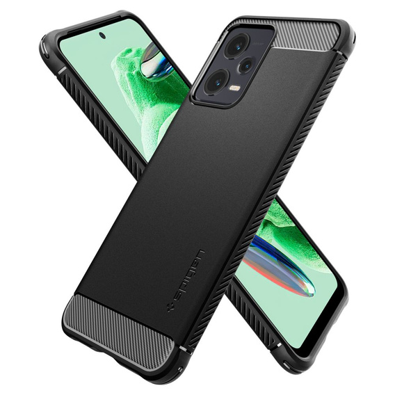 Etui Spigen do Redmi Note 12 5G / POCO X5 5G, Rugged Armor, czarne