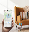 Magnetyczny portfel SURITCH z lokalizatorem Find My, NFC i podstawką – brązowy