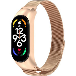 Pasek Bransoleta Milanese do Xiaomi Mi Band 7/7 NFC, Różowe złoto