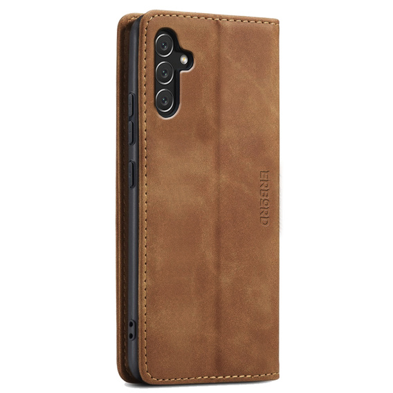 Etui do Samsung Galaxy S23, ERBORD Vintage portfel z klapką, brązowe