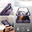 Etui pancerne do Samsung Galaxy S23, Dexnor Full Body (Two Frames), fioletowe