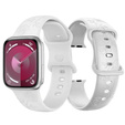 Pasek Silikonowy do Apple Watch 1/2/3/4/5/6/7/8/9/10/11/SE 38/40/41/42mm, Rose, Biały