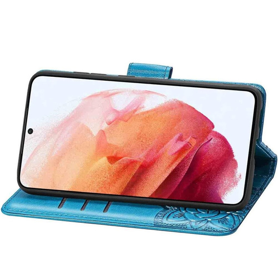 Etui z klapką do Motorola Edge 50 Neo, Butterfly, niebieskie