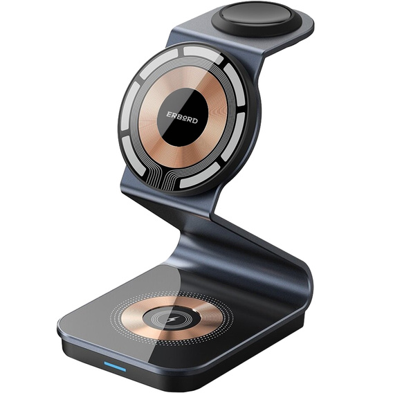 ERBORD Station 3w1 – magnetyczna ładowarka z MagSafe do iPhone, Apple Watch i AirPods