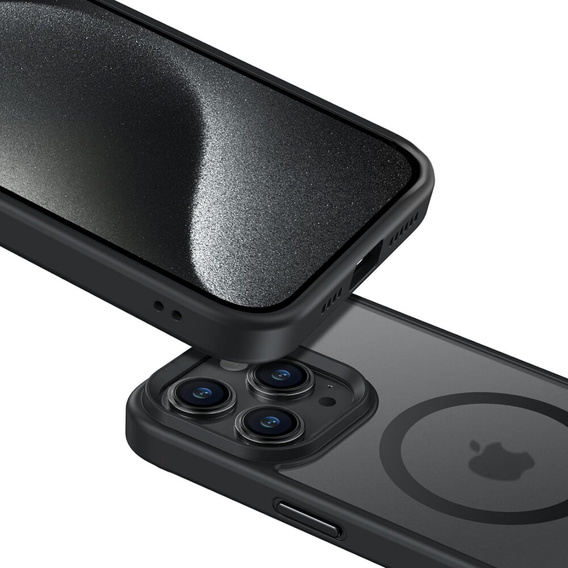 Etui do MagSafe do iPhone 15 Pro Max, Hybrid Case Matte, czarne