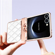 Etui ze szkłem do Samsung Galaxy Z Flip7 5G – białe