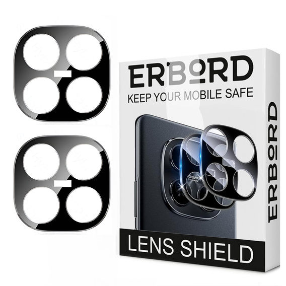 2x Szkło hartowane na aparat ERBORD do Xiaomi Redmi Note 15 5G / Poco M8 5G, Czarne