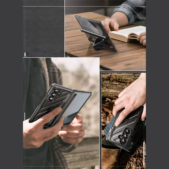 Etui Supcase Unicorn Beelte Pro do Samsung Galaxy Z Fold7 5G, Czarne
