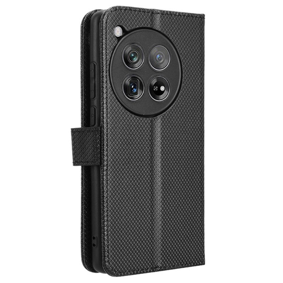 Etui z klapką do OnePlus 12 5G, Wallet Smart Magnet, czarne