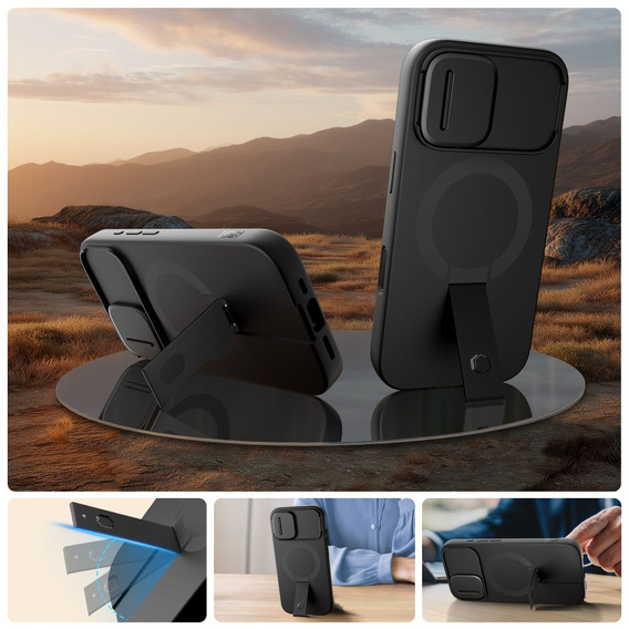 Etui Tech-Protect do iPhone 17, Kevlar Aura MagSafe, Czarne
