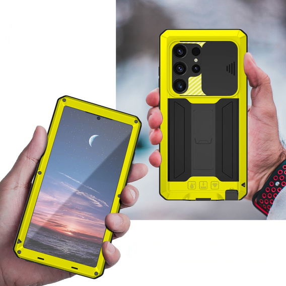 Etui pancerne do Samsung Galaxy S25 Ultra, R-JUST, żółte